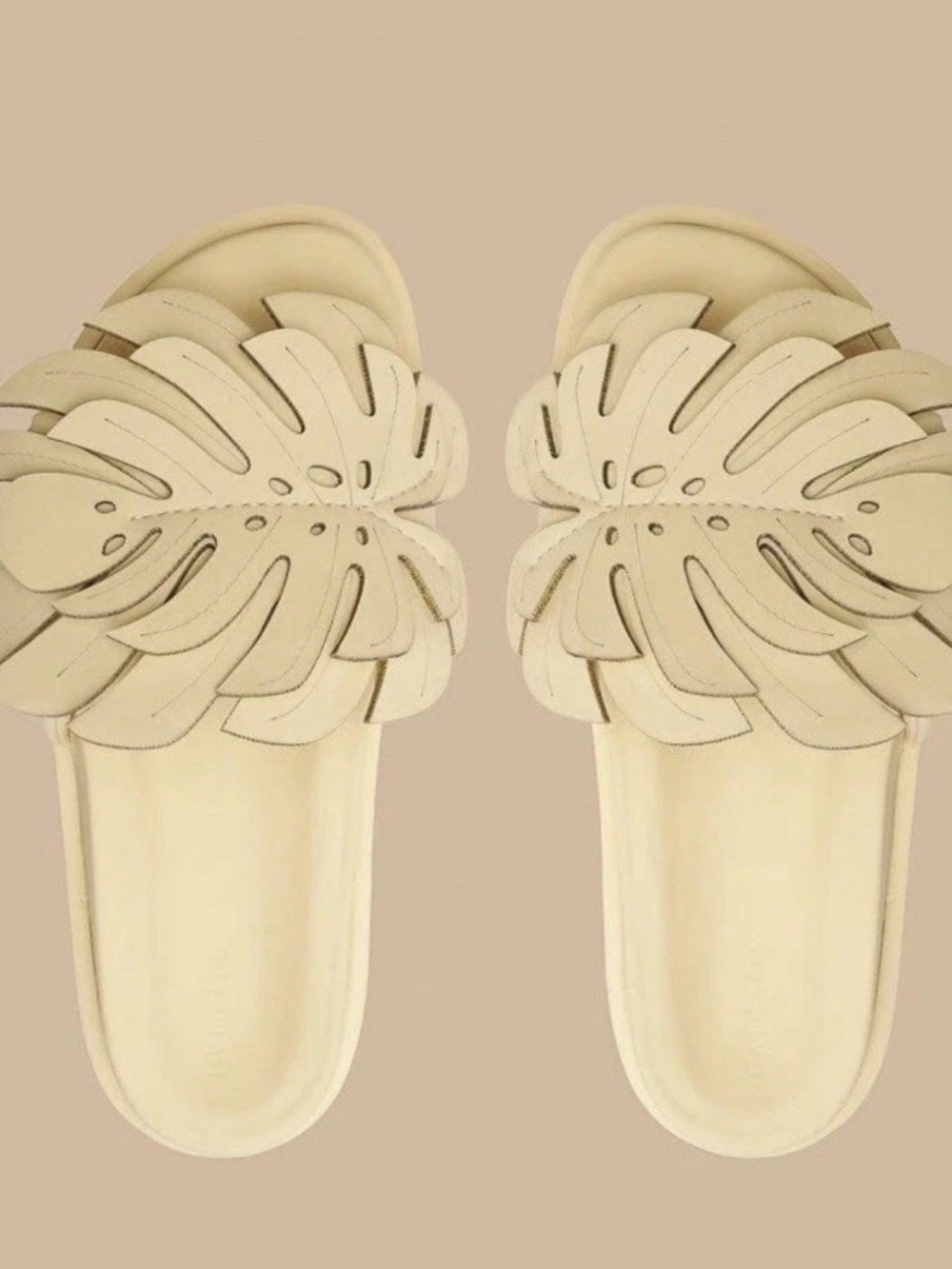 FARM Rio Monstera Slide Ivory Shoes US 9 EU 39